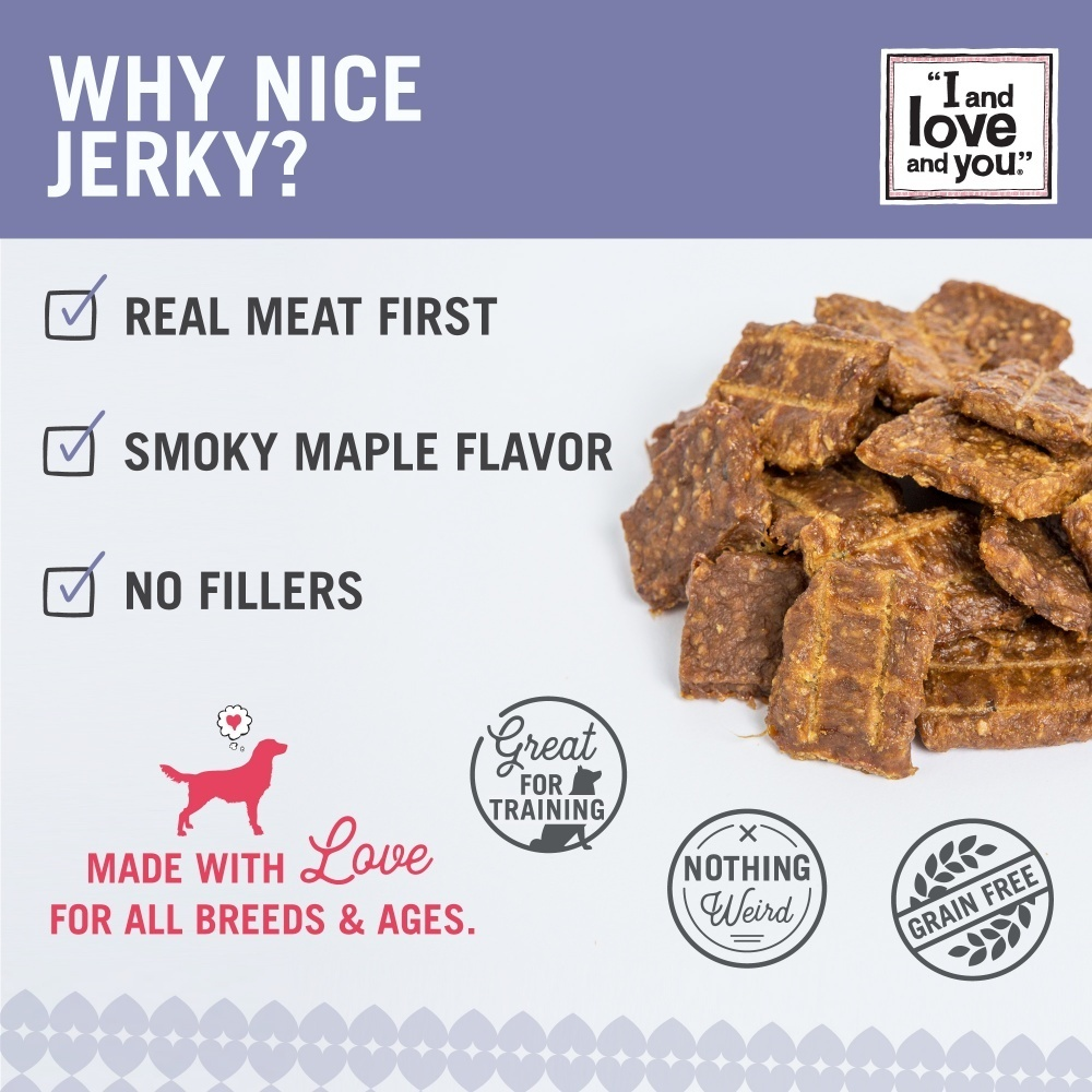 
                  
                    I And Love And You Nice Jerky Grain Free Chicken & Salmon Dog Treats
                  
                