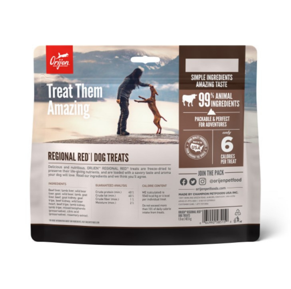 
                  
                    ORIJEN Freeze Dried Regional Red Dog Treats
                  
                