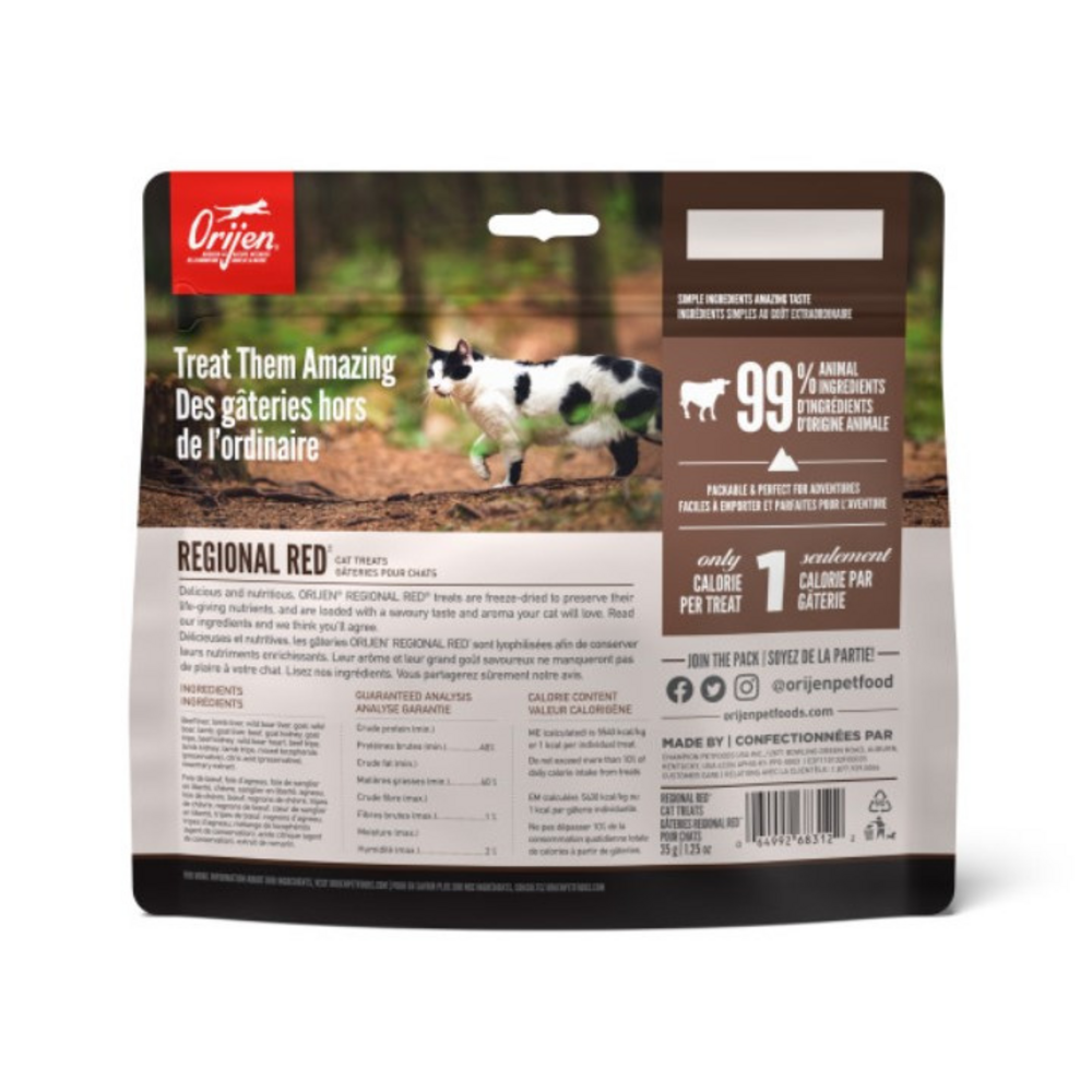 
                  
                    ORIJEN Freeze Dried Regional Red Cat Treats
                  
                