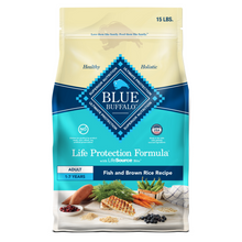 Load image into Gallery viewer, Blue Buffalo Life Protection Formula Adult Fish &amp; Brown Rice Recipe Dry Dog Food