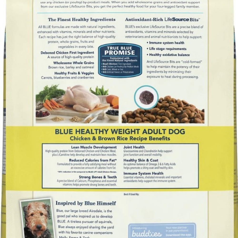 Blue Buffalo Life Protection Formula Healthy Weight Adult Chicken & Brown Rice Recipe Dry Dog Food