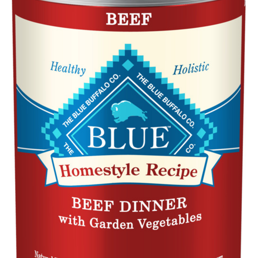 Blue Buffalo Homestyle Recipe Adult Beef Dinner with Garden Vegetables Canned Dog Food