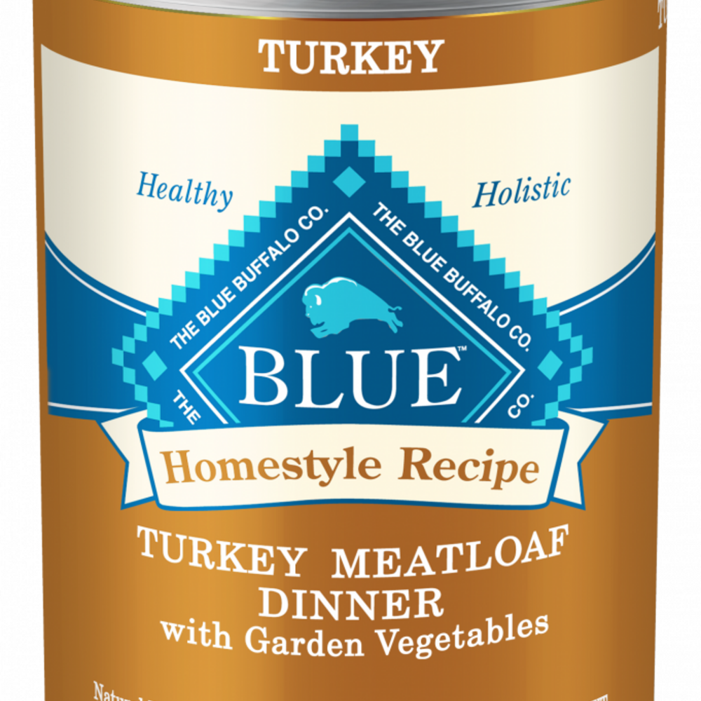 Blue Buffalo Homestyle Recipe Adult Turkey Meatloaf Dinner with Garden Vegetables Canned Dog Food