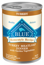 Load image into Gallery viewer, Blue Buffalo Homestyle Recipe Adult Turkey Meatloaf Dinner with Garden Vegetables Canned Dog Food