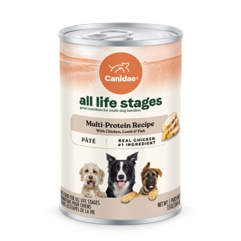 Canidae All Life Stages Wet Dog Food, Multi-Protein Formula with Chicken, Lamb & Fish, 13 oz.