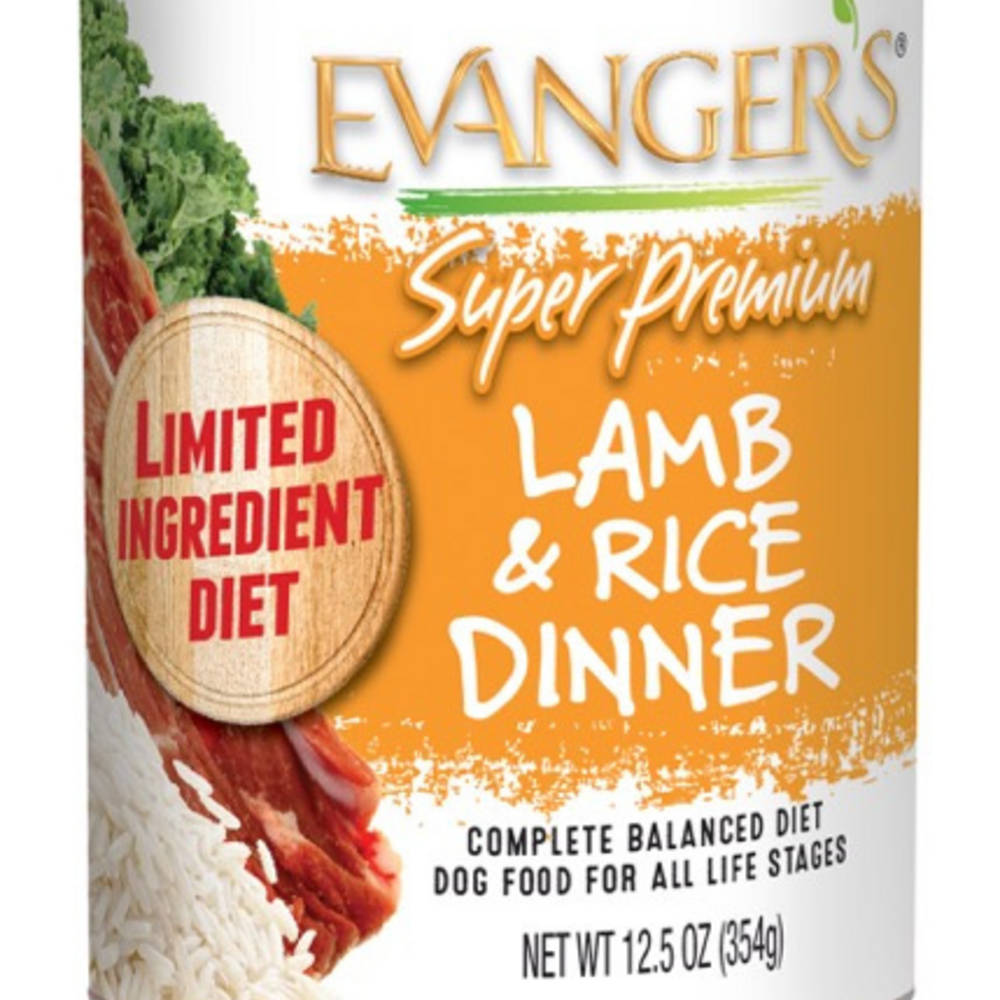 
                  
                    Evangers Super Premium Lamb and Rice Canned Dog Food
                  
                