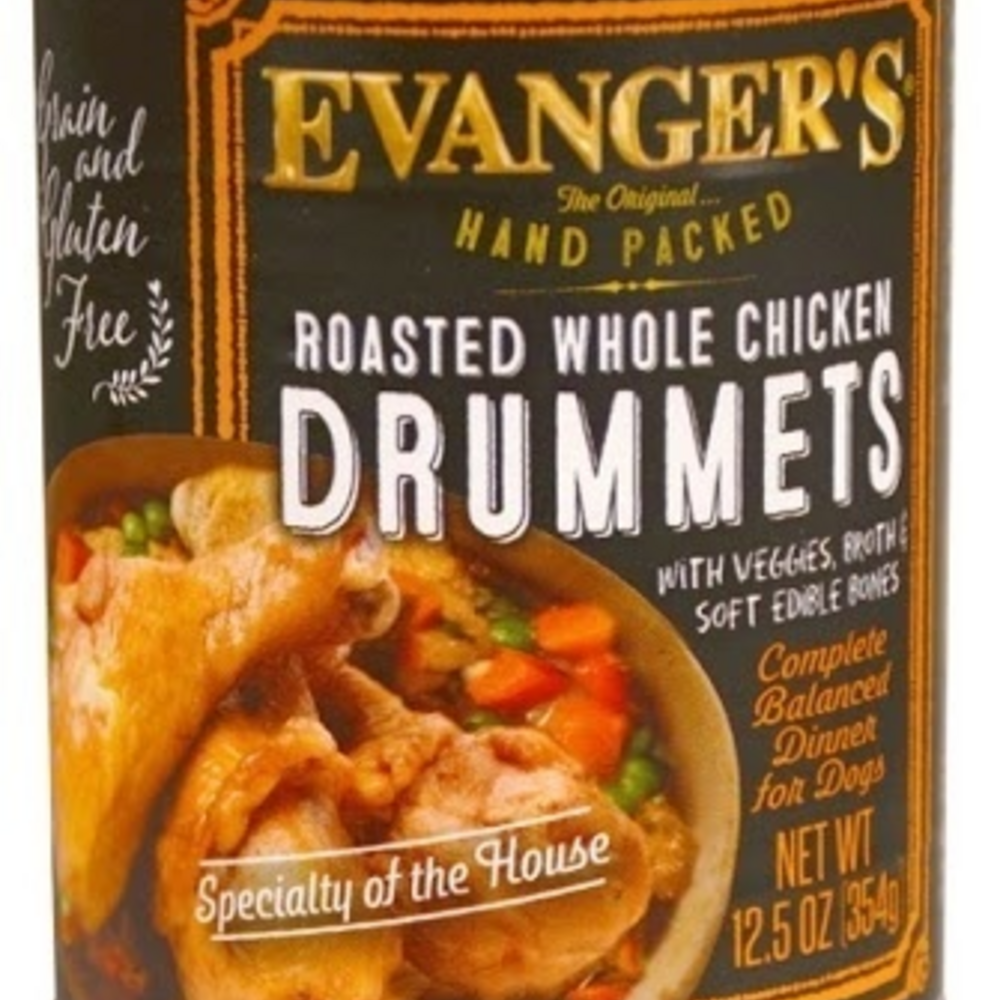 Evanger's Super Premium Hand Packed Roasted Chicken Drumett Canned Dog Food