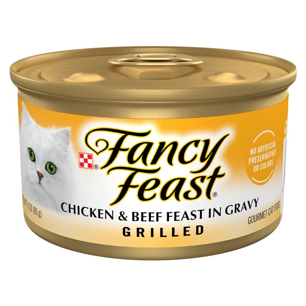 Fancy Feast Grilled Chicken Beef and Gravy Wet Cat Food