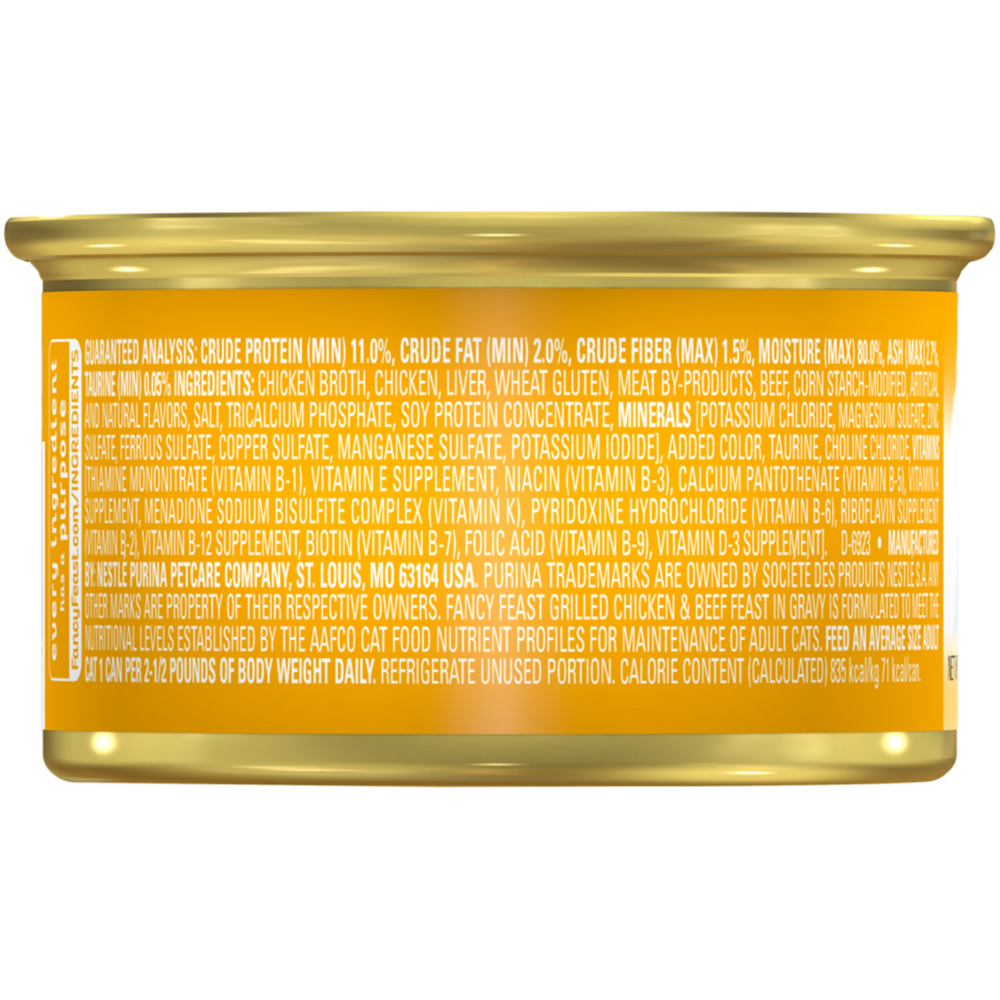 Purina Fancy Feast Grilled Chicken Beef and Gravy Wet Cat Food