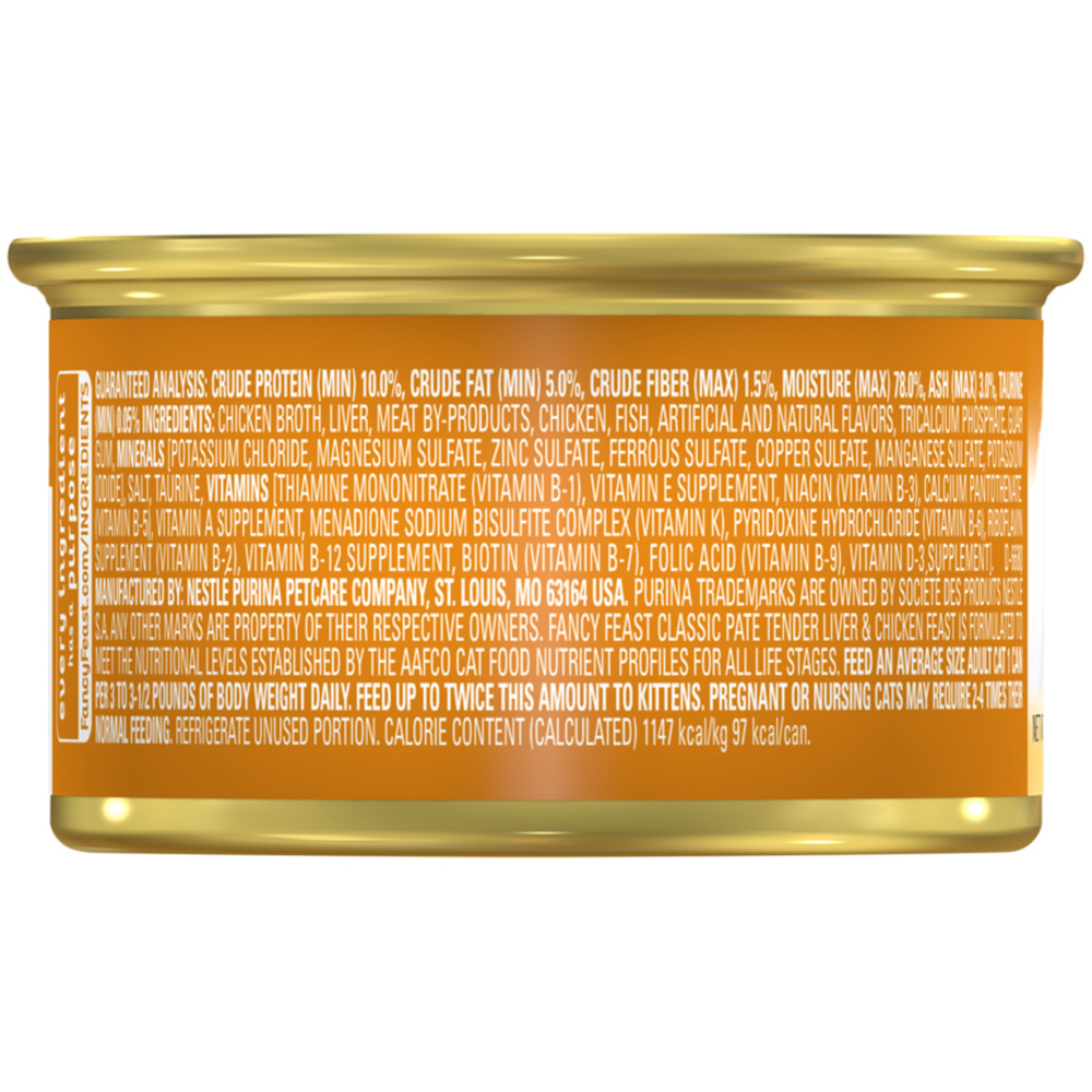 Purina Fancy Feast Classic Pate Liver and Chicken Wet Cat Food