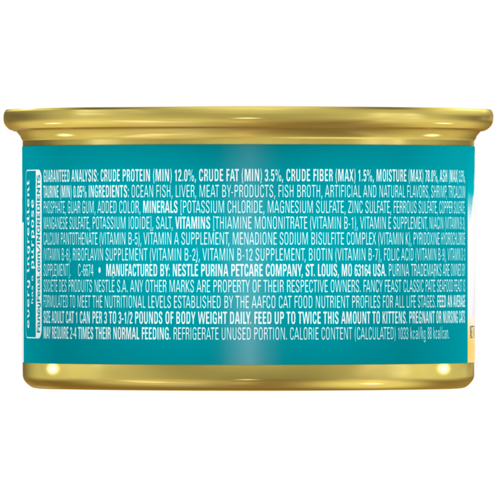 Purina Fancy Feast Classic Pate Seafood Wet Cat Food