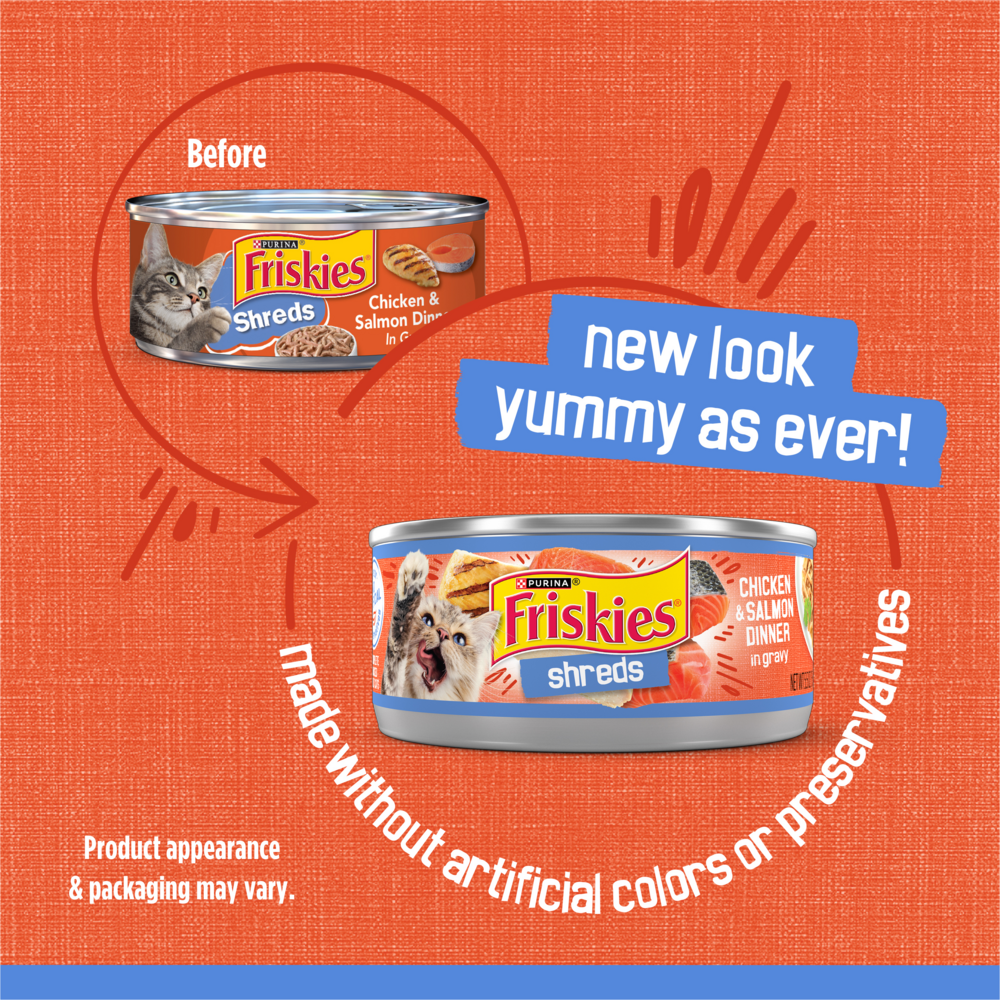 Purina Friskies Savory Shreds Chicken and Salmon Wet Cat Food