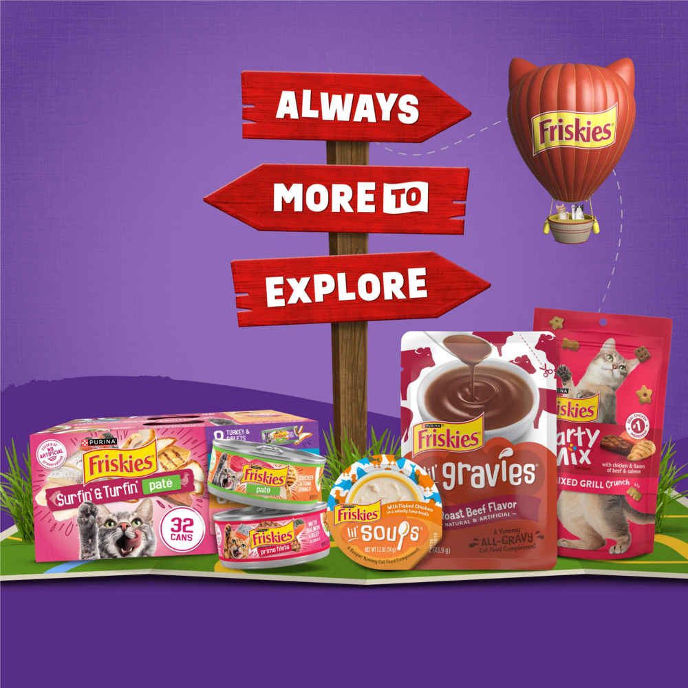 
                  
                    Purina Friskies Cat Food Surfin and Turfin Favorites Flavors of Chicken, Whitefish, Salmon and Filet Mignon Dry Cat Food
                  
                