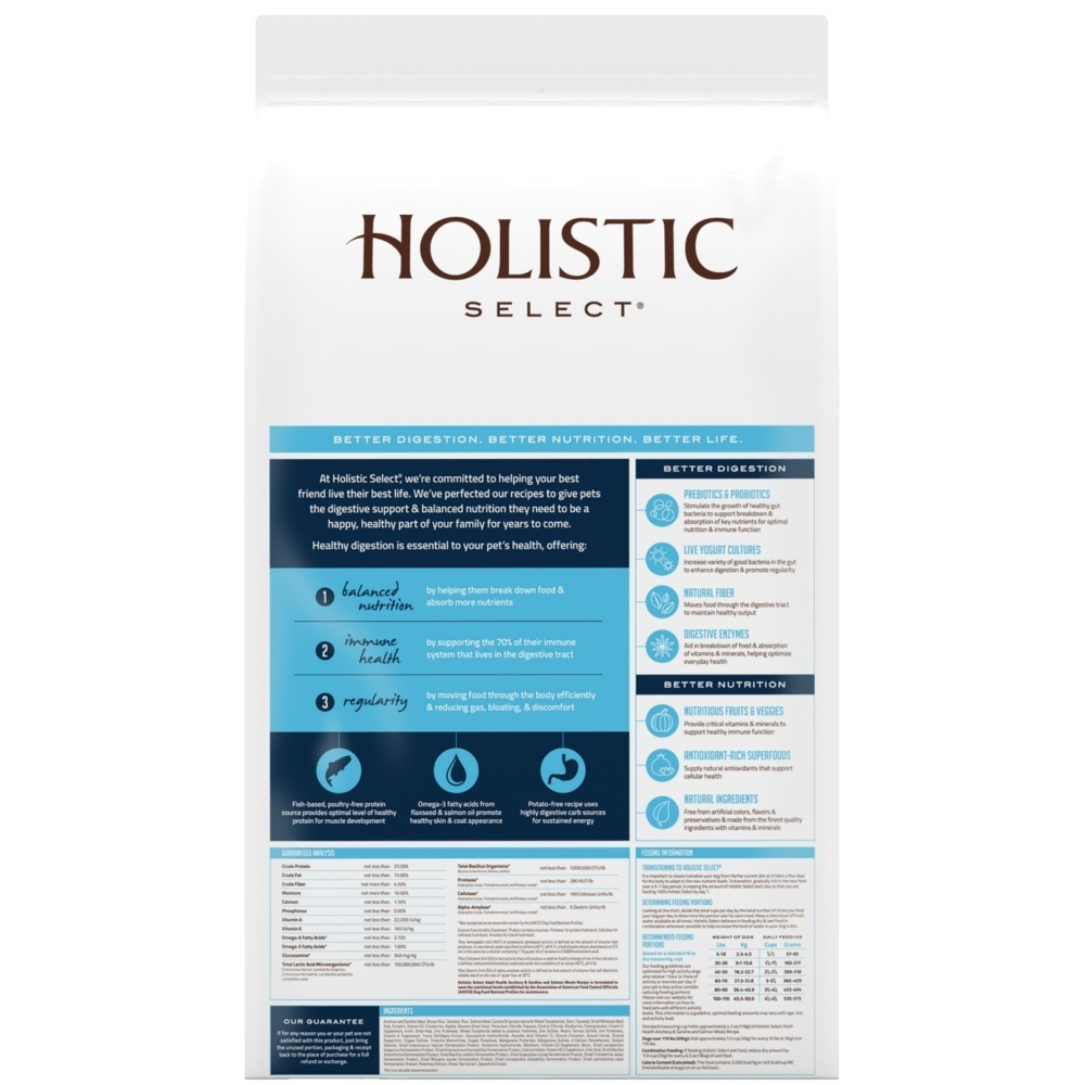 
                  
                    Holistic Select Natural Adult Health Anchovy, Sardine, and Salmon Meal Recipe Dry Dog Food
                  
                