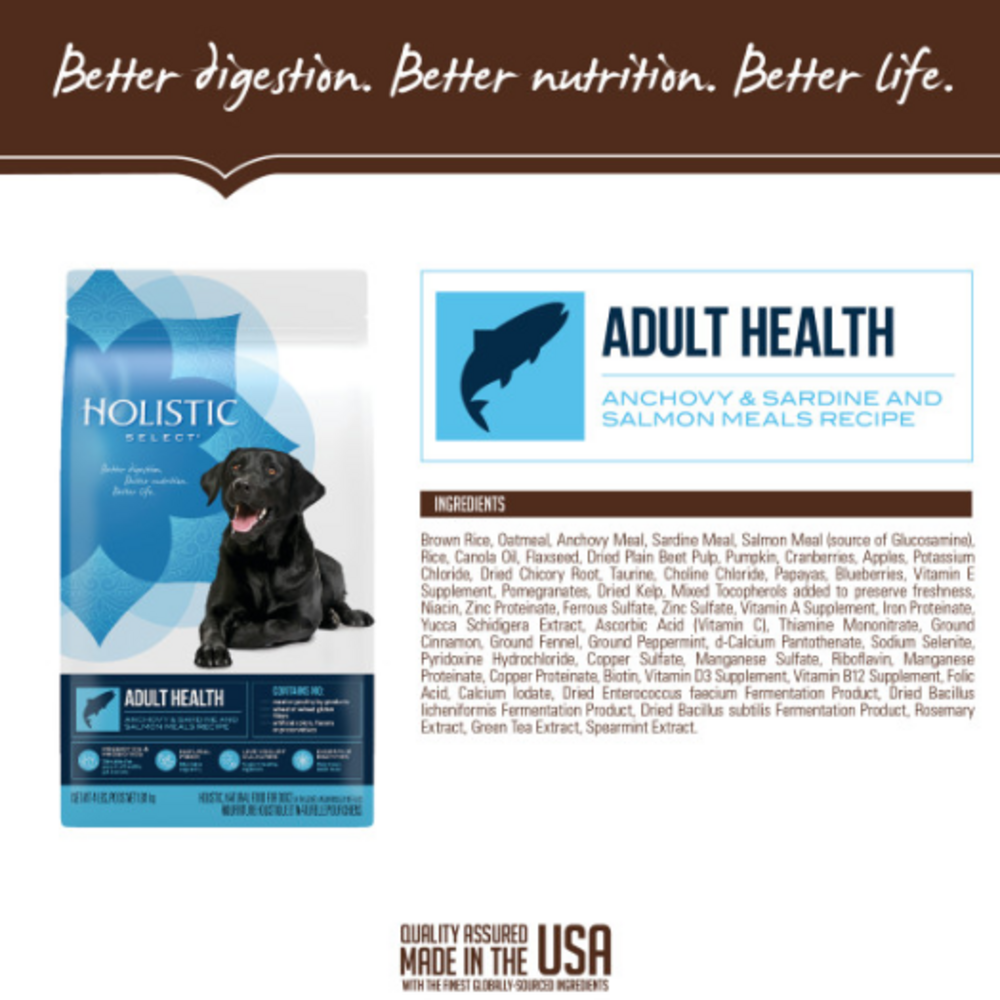 
                  
                    Holistic Select Natural Adult Health Anchovy, Sardine, and Salmon Meal Recipe Dry Dog Food
                  
                