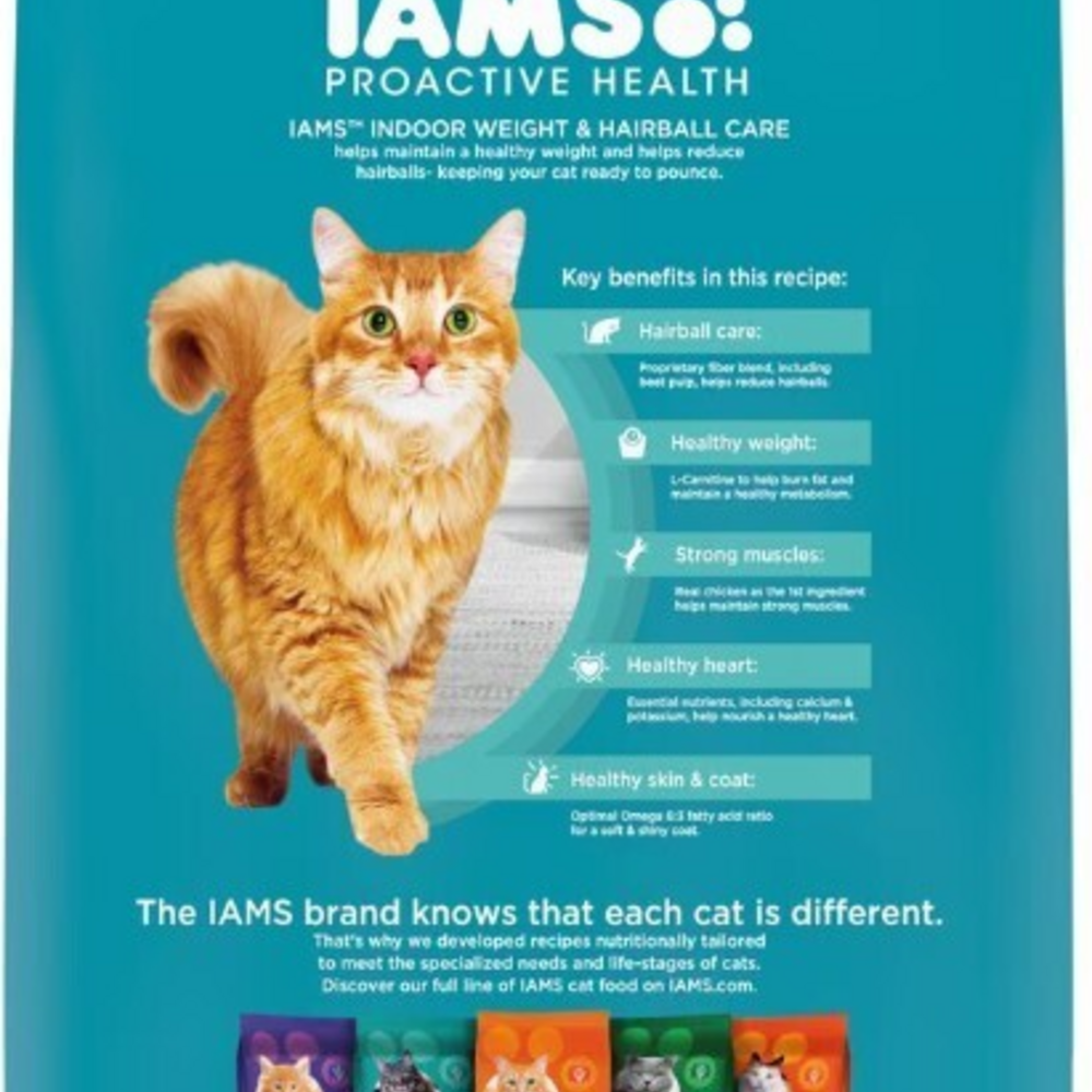 
                  
                    Iams Proactive Health Indoor Weight and Hairball Care Dry Cat Food
                  
                