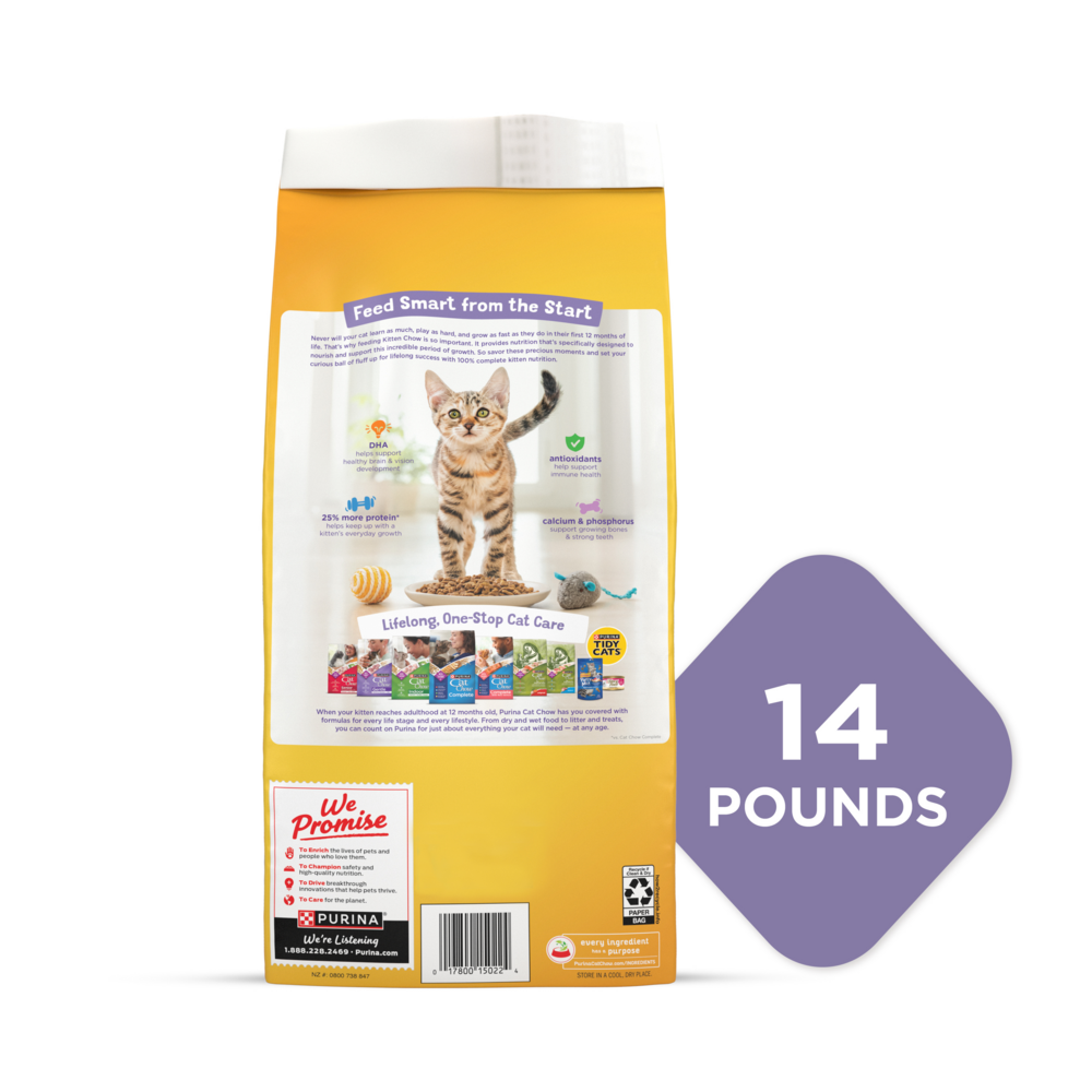 Purina Kitten Chow Kitten Food Healthy Development with Real Chicken Dry Kitten Food