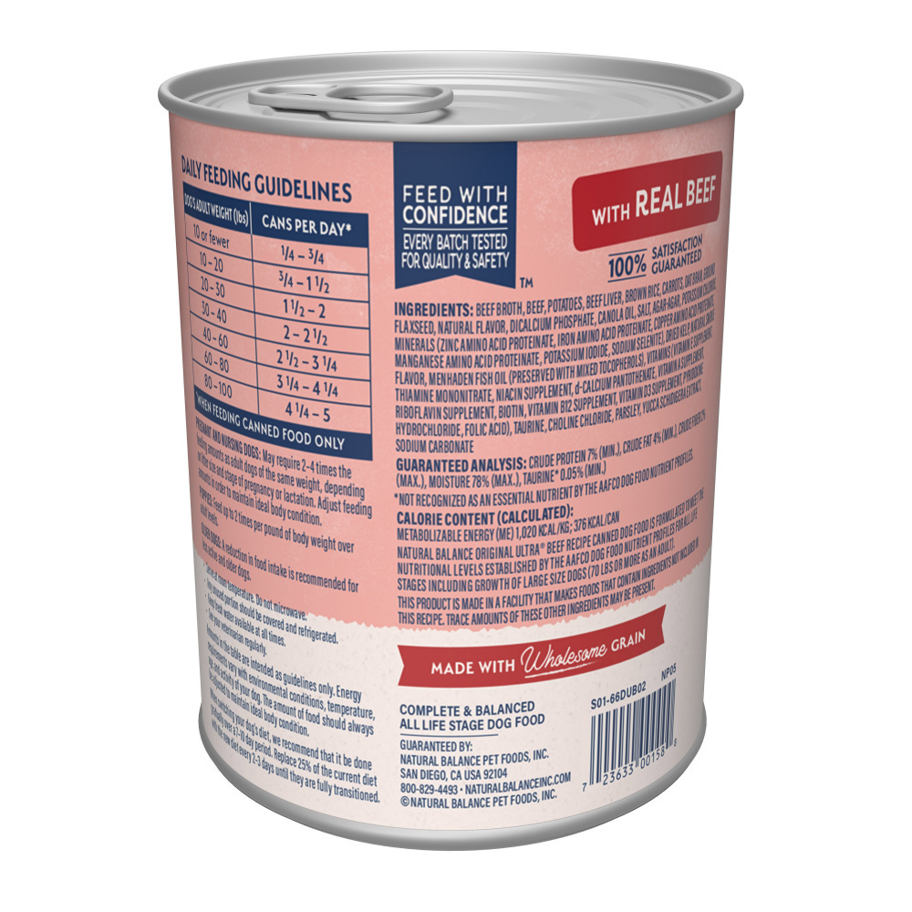 
                  
                    Natural Balance Original Ultra Beef Recipe Canned Wet Dog Food
                  
                