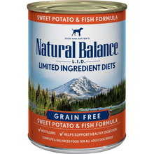 Load image into Gallery viewer, Natural Balance Limited Ingredient Grain Free Sweet Potato &amp; Salmon Recipe Wet Canned Dog Food