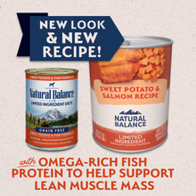 Load image into Gallery viewer, Natural Balance Limited Ingredient Grain Free Sweet Potato &amp; Salmon Recipe Wet Canned Dog Food