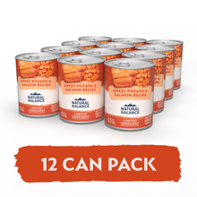 Load image into Gallery viewer, Natural Balance Limited Ingredient Grain Free Sweet Potato &amp; Salmon Recipe Wet Canned Dog Food