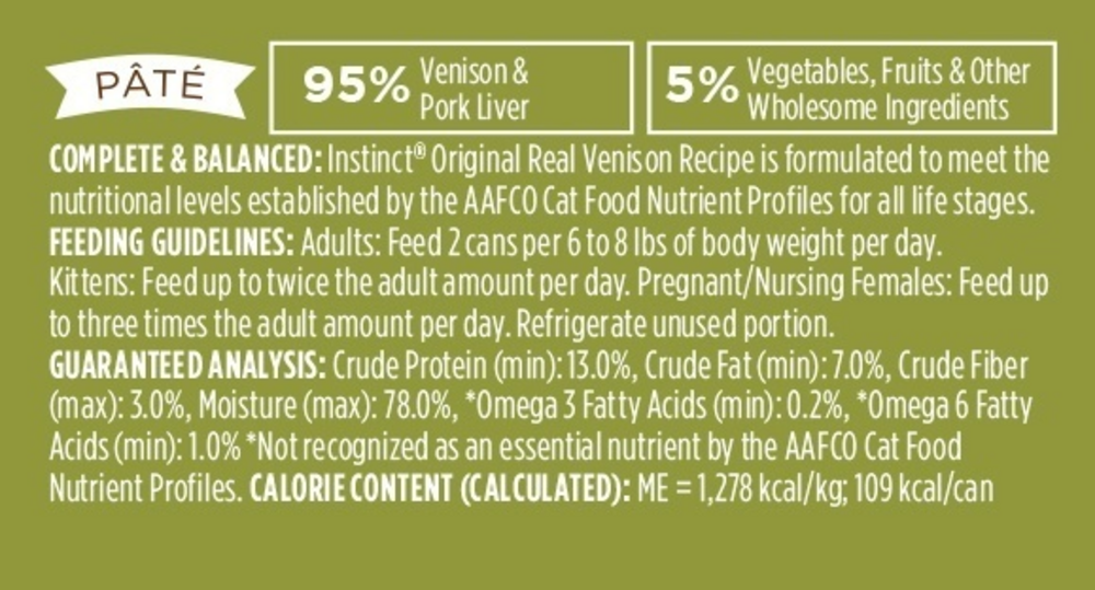 
                  
                    Instinct Grain-Free Venison Formula Canned Cat Food
                  
                