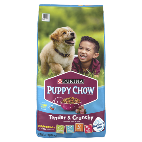 Purina Puppy Chow Tender and Crunchy Beef Recipe Dry Dog Food