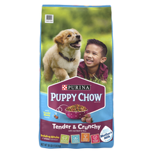 Load image into Gallery viewer, Purina Puppy Chow Tender and Crunchy Beef Recipe Dry Dog Food