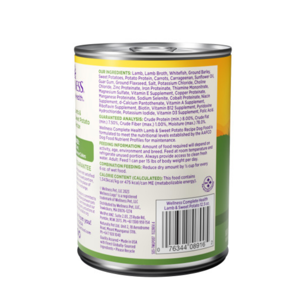 
                  
                    Wellness Complete Health Natural Lamb and Sweet Potato Recipe Wet Canned Dog Food
                  
                