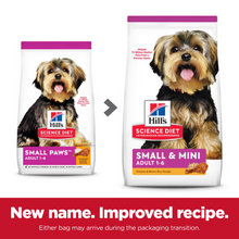 Load image into Gallery viewer, Hill&#39;s Science Diet Adult Small Paws Chicken Meal &amp; Rice Recipe Dry Dog Food