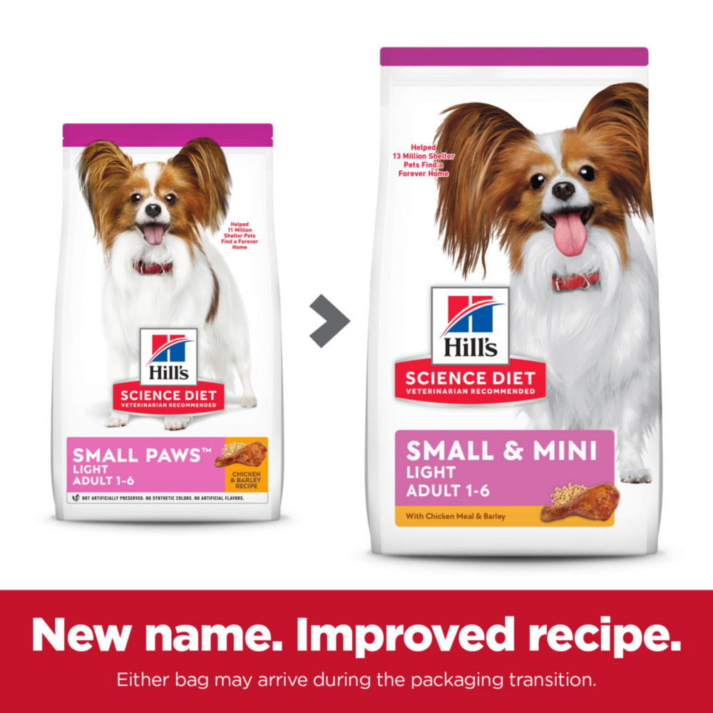 
                  
                    Hill's Science Diet Adult SM Paws Light Chicken Meal & Barley Recipe Dry Dog Food
                  
                