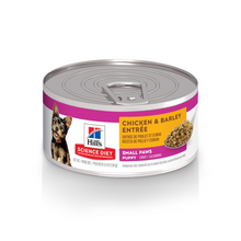 Load image into Gallery viewer, Hill&#39;s Science Diet Small &amp; Mini Puppy Beef &amp; Barley Entree Canned Dog Food