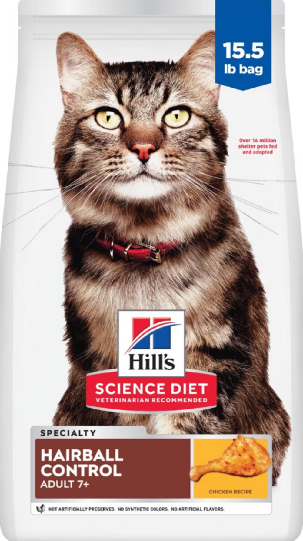 Hill's Science Diet Adult 7+ Hairball Control Chicken Recipe Dry Cat Food