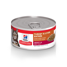 Load image into Gallery viewer, Hill&#39;s Science Diet Adult Turkey &amp; Liver Entree Canned Cat Food