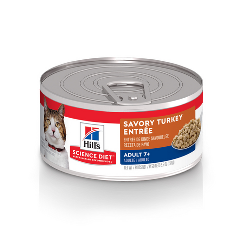 Hill's Science Diet Adult 7+ Savory Turkey Entree Canned Cat Food