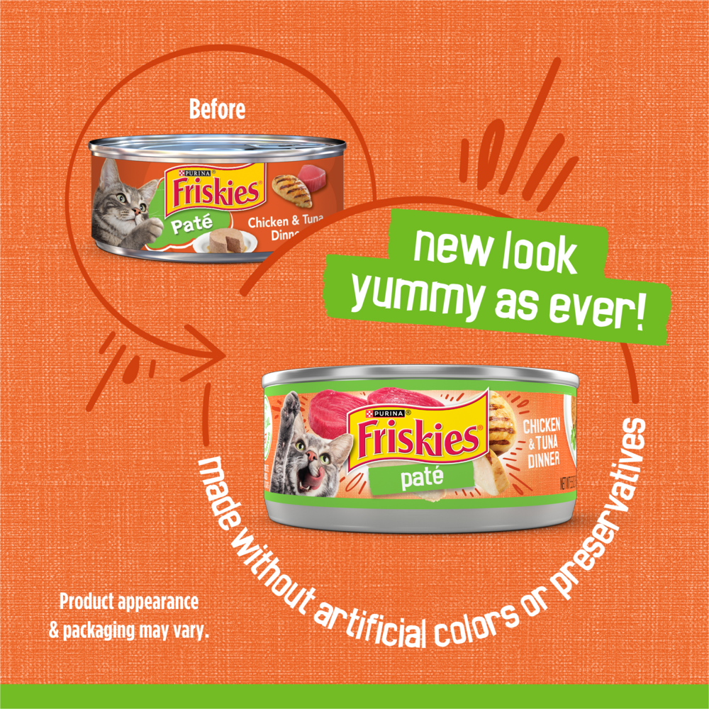 Purina Friskies Pate Chicken and Tuna Dinner Wet Cat Food