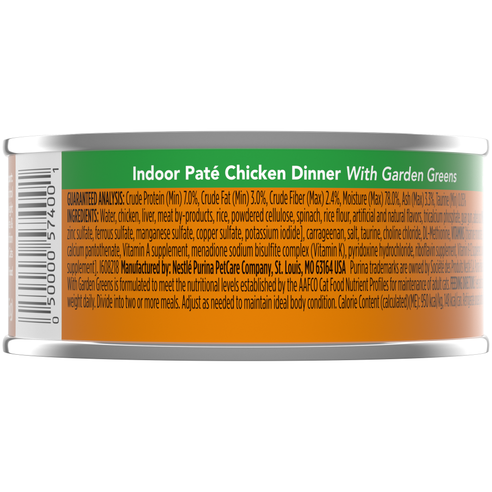 Purina Friskies Indoor Chicken Dinner Pate Wet Cat Food