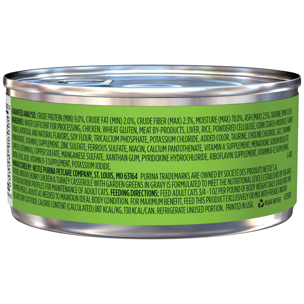 Purina Friskies Indoor Chunky Chicken and Turkey Casserole Wet Cat Food