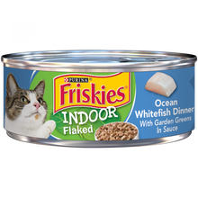 Load image into Gallery viewer, Friskies Selects Indoor Flaked Ocean Whitefish Canned Cat Food