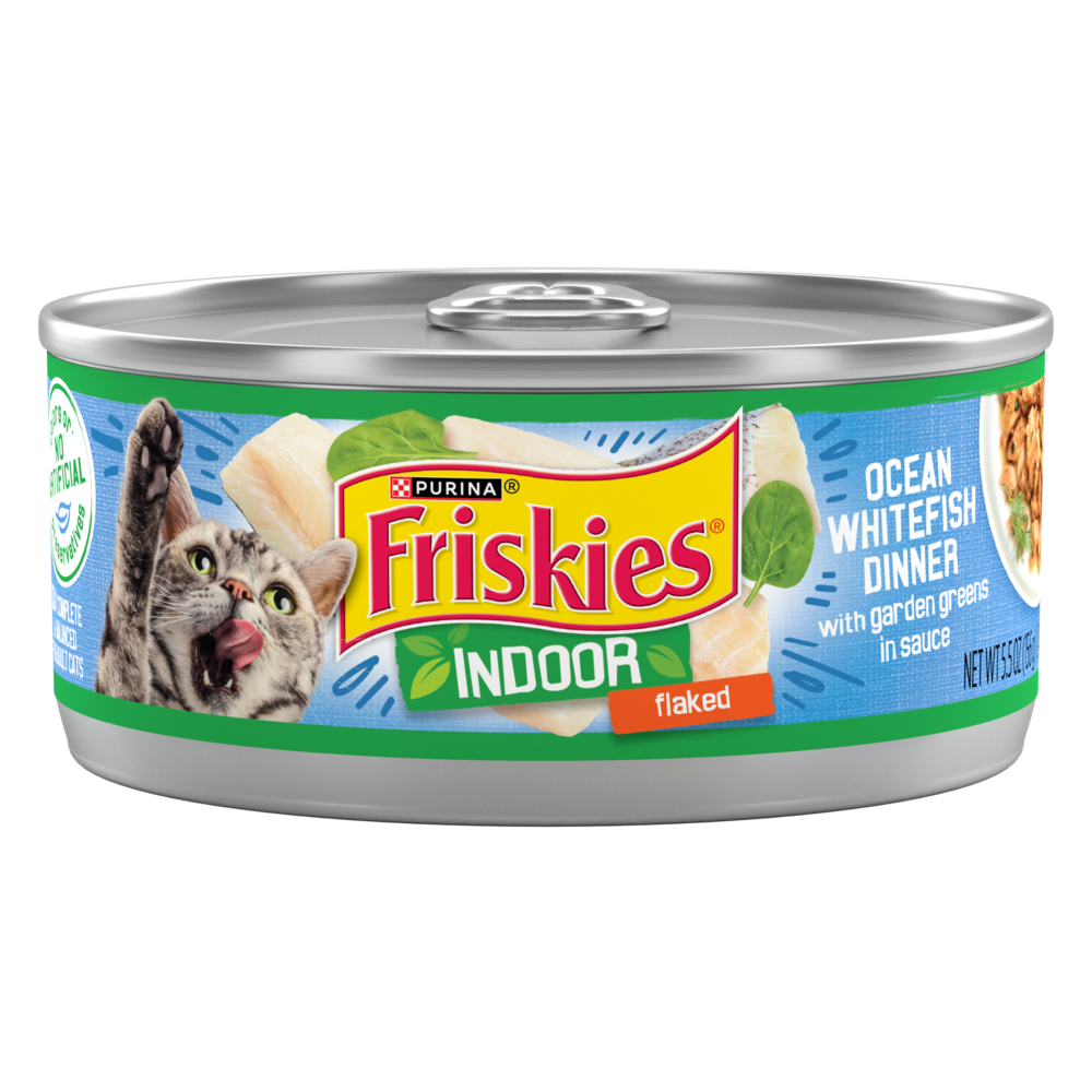 
                  
                    Friskies Selects Indoor Flaked Ocean Whitefish Canned Cat Food
                  
                