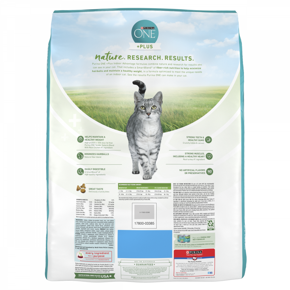 Purina ONE Natural, Low Fat, Weight Control, Indoor Dry Cat Food, +Plus Indoor Advantage