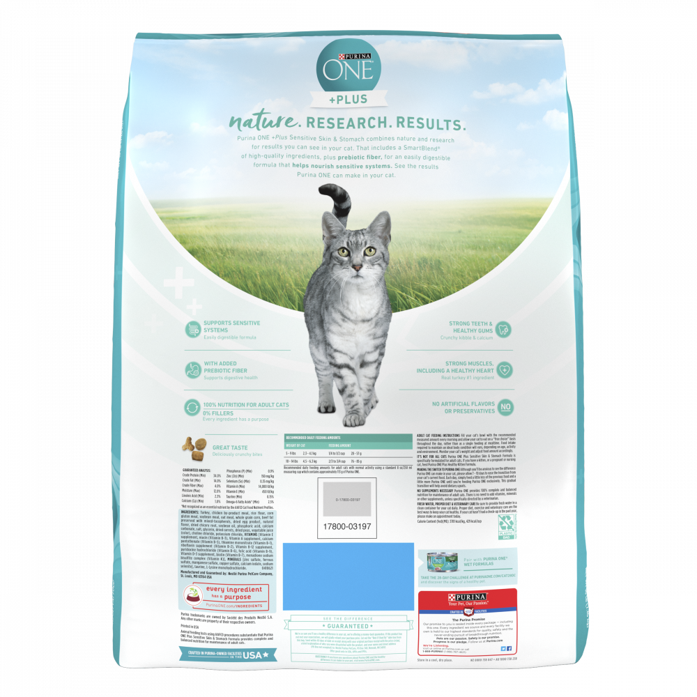 Purina One Sensitive Skin and Stomach Dry Cat Food