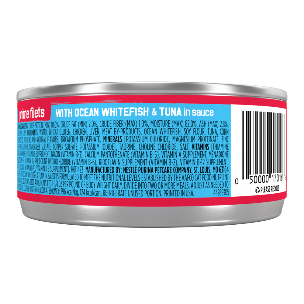 Purina Friskies Prime Fillets Ocean Whitefish and Tuna in Sauce Wet Cat Food