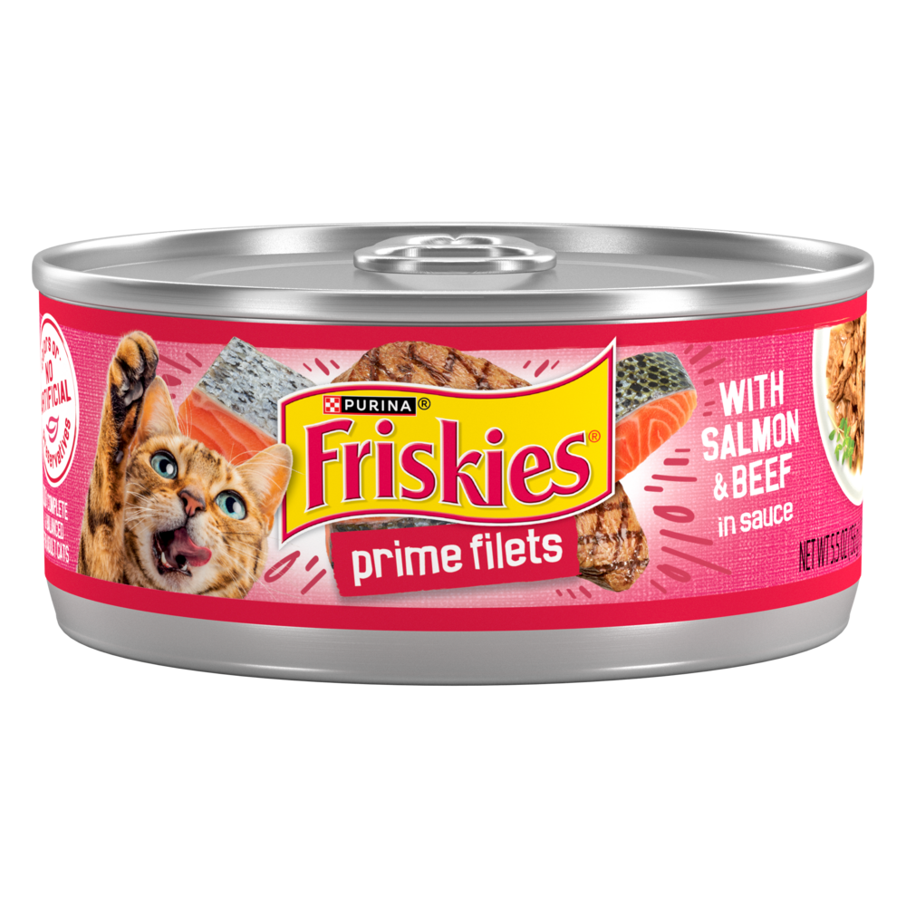 Purina Friskies Prime Filets Salmon & Beef in Sauce Wet Cat Food