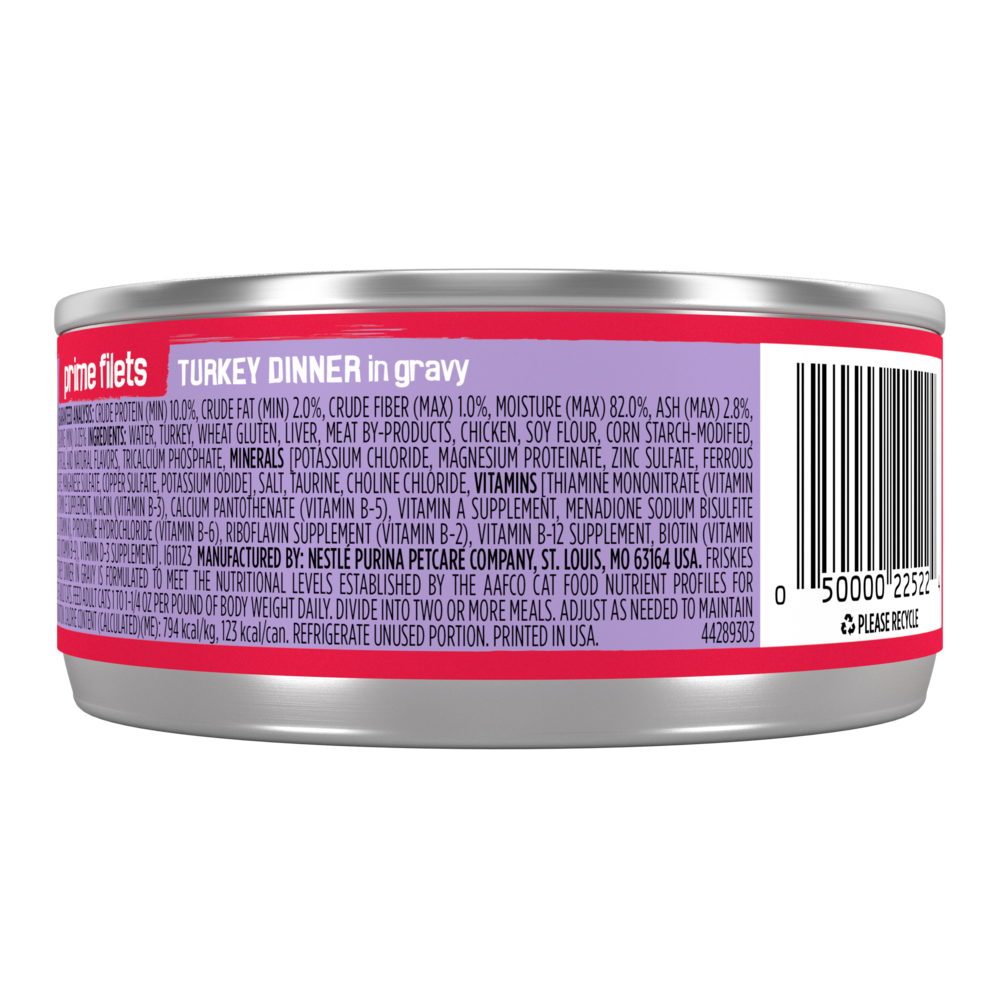 Purina Friskies Prime Filets Turkey Dinner in Gravy Wet Cat Food