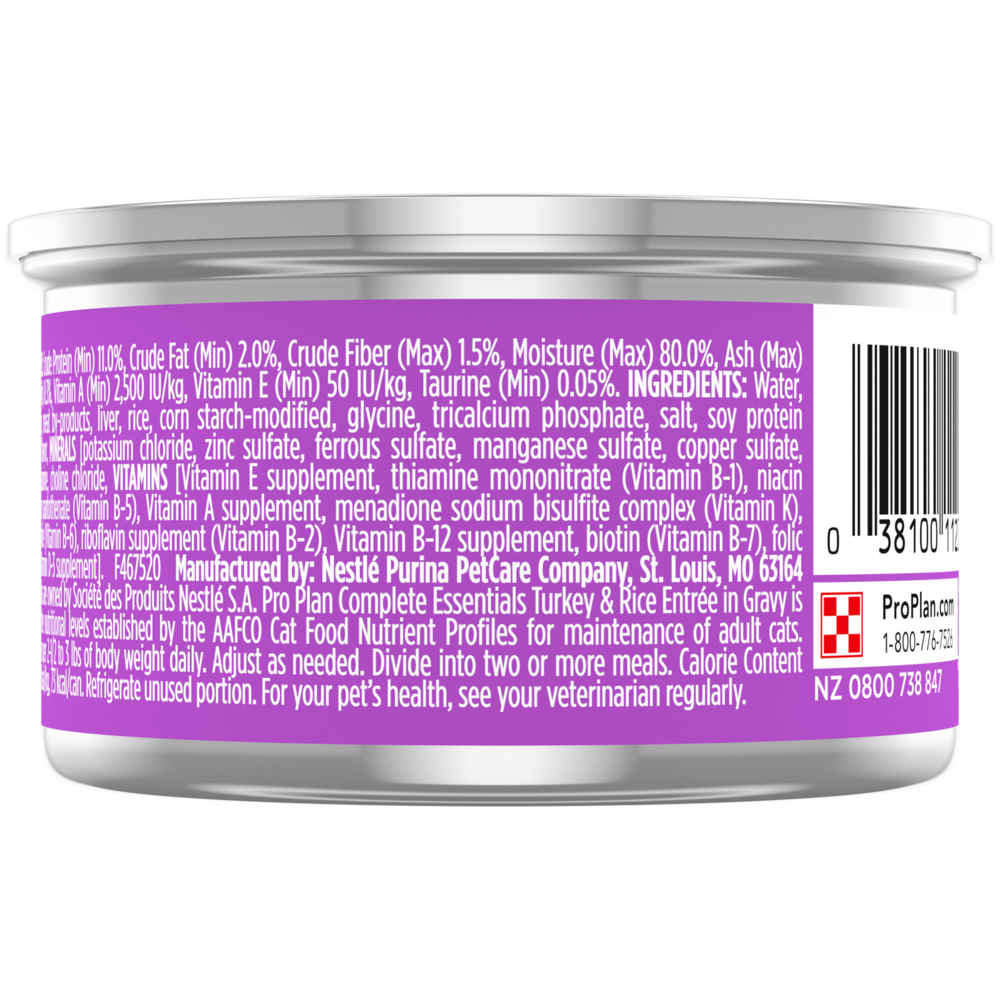 Purina Pro Plan Complete Essentials Turkey & Rice Wet Cat Food