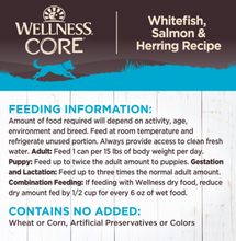 Load image into Gallery viewer, Wellness CORE Grain Free Natural Whitefish, Salmon and Herring Recipe Wet Canned Dog Food