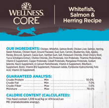 Load image into Gallery viewer, Wellness CORE Grain Free Natural Whitefish, Salmon and Herring Recipe Wet Canned Dog Food