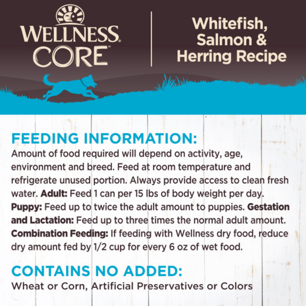 
                  
                    Wellness CORE Grain Free Natural Whitefish, Salmon and Herring Recipe Wet Canned Dog Food
                  
                