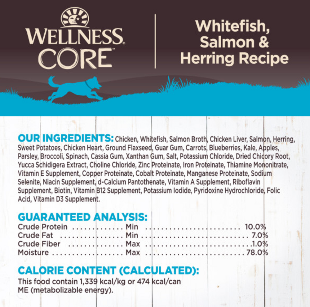 
                  
                    Wellness CORE Grain Free Natural Whitefish, Salmon and Herring Recipe Wet Canned Dog Food
                  
                